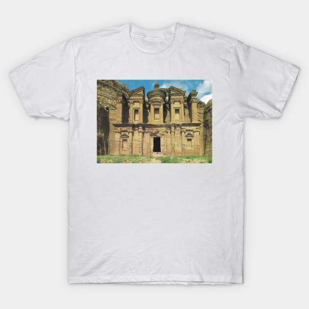 Postcard from Petra, Jordan T-Shirt by rogerstrawberry